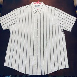 New Axist City Dressing Button Front Casual Dress Shirt Striped Size 2XL XXL